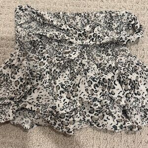 Skemo Black and White Leopard Print Skirt